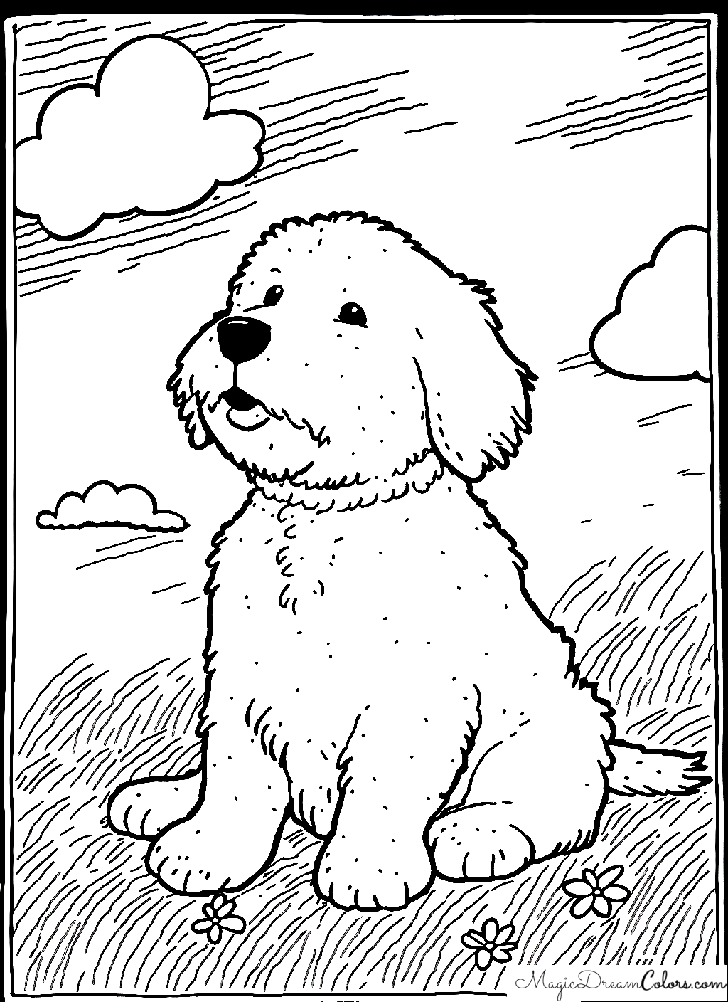 Hund Gratis Malvorlage | | MagicDreamColors